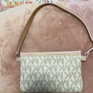 Michael Kors clutch in pink and white